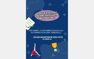 Vous n'avez pas encore payé votre inscription ? Alors c'est le moment !
